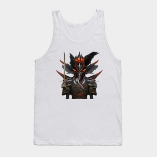 Black crow samurai face Tank Top